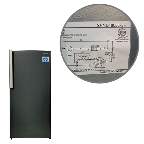 Sharp Single Door | SJ-ND180BS-SH 2 Sharp Single Door | SJ-ND180BS-SH - Image 2