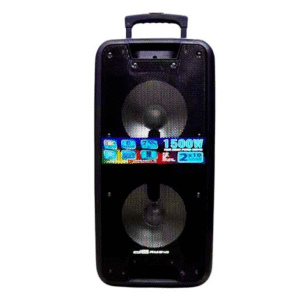 DB Audio by Astron Portable Mobile Trolley Bluetooth Speaker (1500W) (2 FREE Mics) (10" Woofer x 2) outdoor speaker speaker for karaoke rechargeable