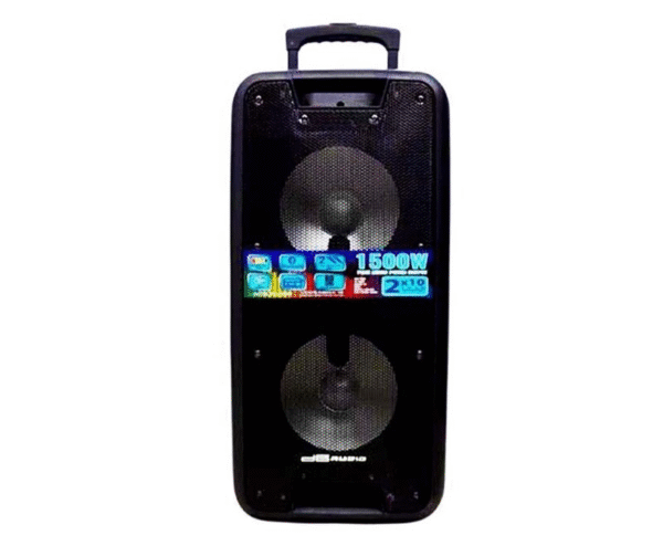 DB Audio by Astron Portable Mobile Trolley Bluetooth Speaker (1500W) (2 FREE Mics) (10" Woofer x 2) outdoor speaker speaker for karaoke rechargeable