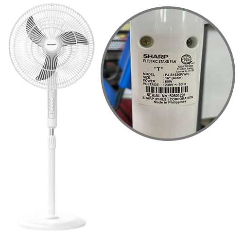 Sharp Stand Fan | PJ-S1620P (WH) 3 Sharp Stand Fan | PJ-S1620P (WH) - Image 3